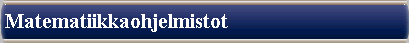 Matematiikkaohjelmistot